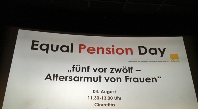 Equal Pension Day – Alterarmut von Frauen in den Blick nehmen!